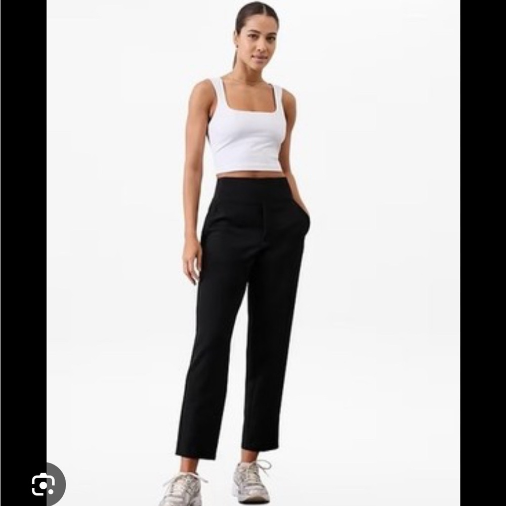 Athleta Classic Black Ankle Stellar Straight Crop Pant